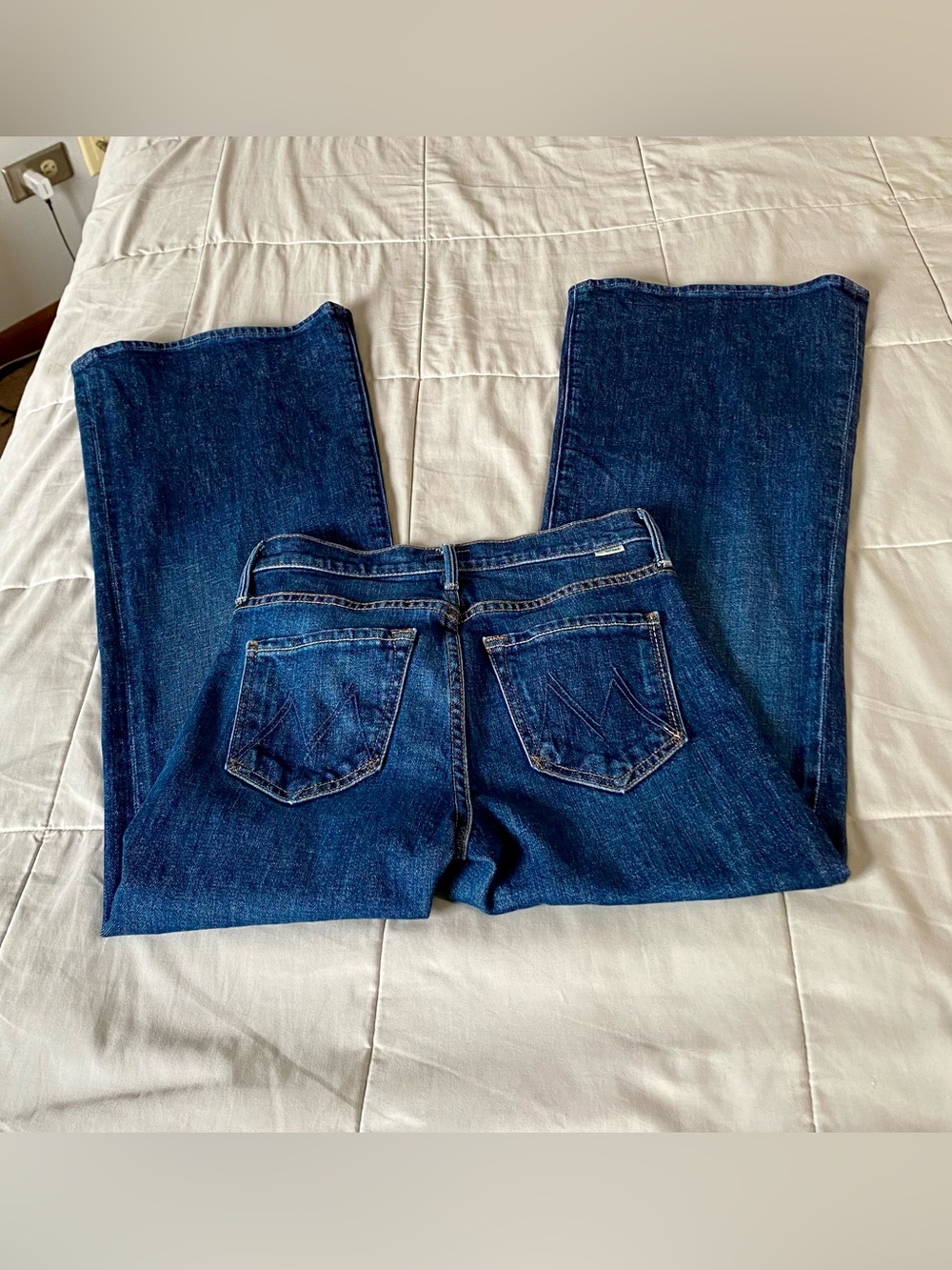 Mother The Twister Flood Clothing Optional Dark Wash Wide Leg Jeans Sz 23 - Picture 14 of 15